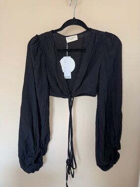 UO puff sleeve wrap top